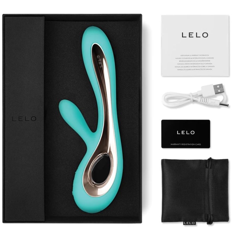LELO - SORAYA 2 VIBRADOR RABBIT VERDE AGUA - Imagen 2