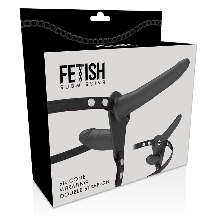 FETISH SUBMISSIVE HARNESS - DOBLE PENETRACIÓN VIBRADOR NEGRO - Imagen 4