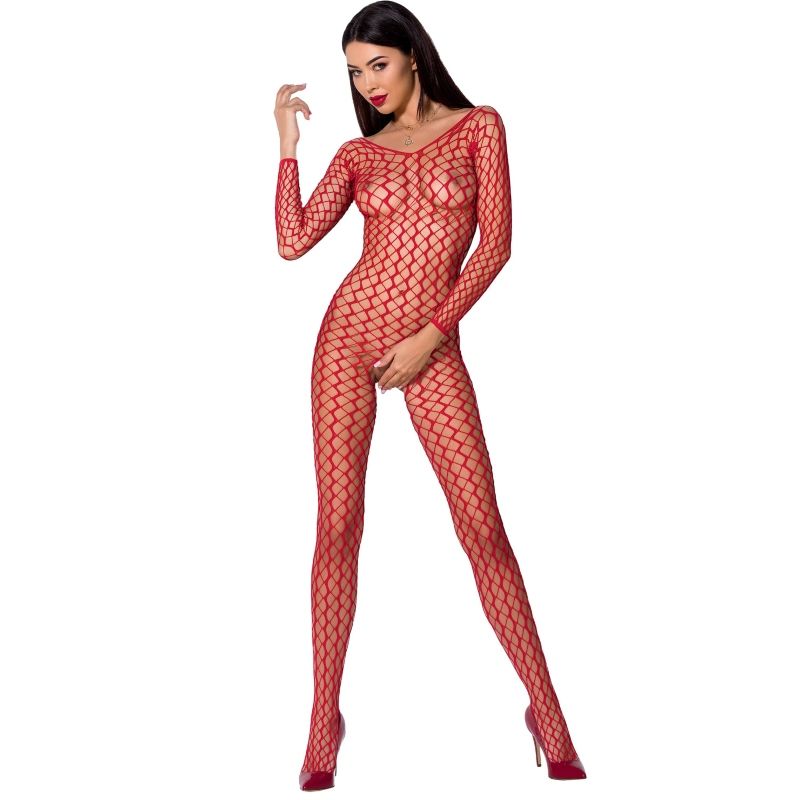 PASSION – WOMAN BS068 BODYSTOCKING ROJO TALLA UNICA