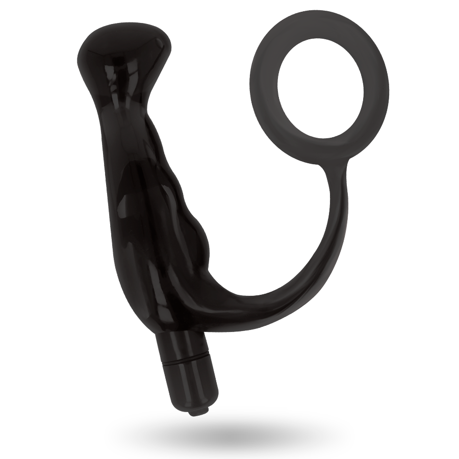 ADDICTED TOYS - VIBRADOR PROSTÁTICO NEGRO 10 CM - Imagen 4