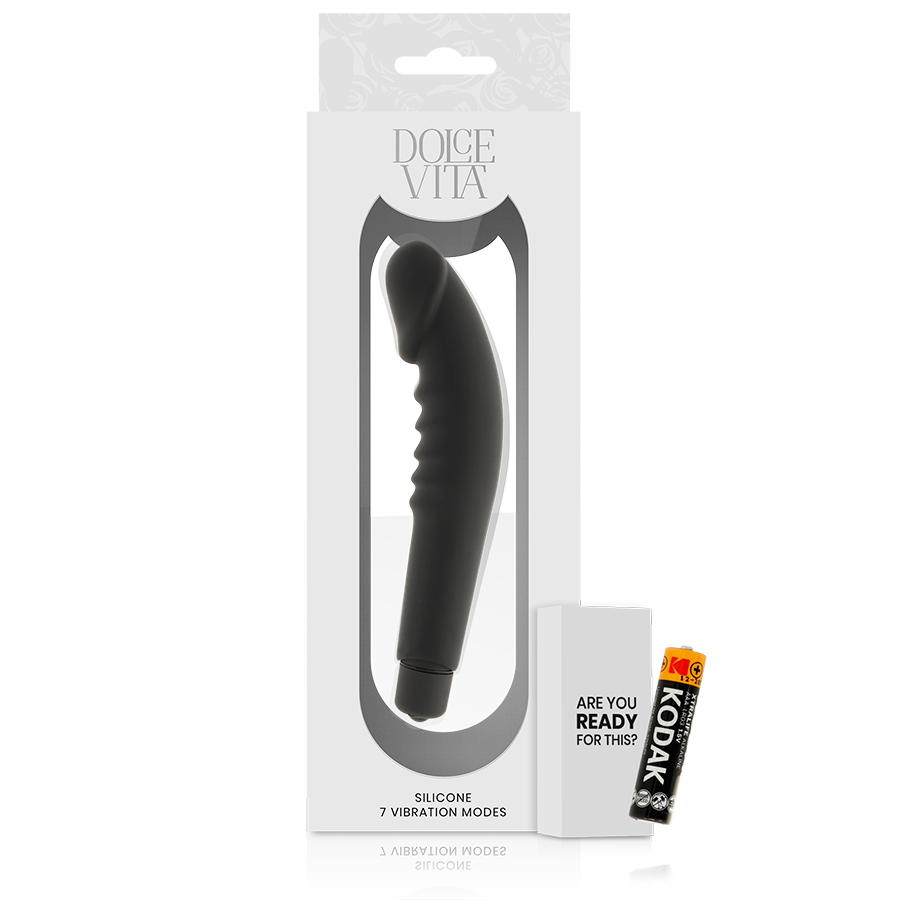 DOLCE VITA - REALISTIC PLEASURE VIBRADOR SILICONA NEGRO - Imagen 2