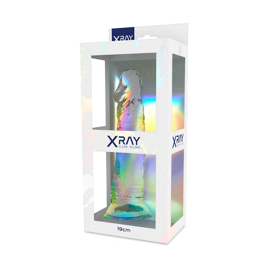 X RAY - CLEAR DILDO TRANSPARENTE 19 CM -O- 4 CM - Imagen 2