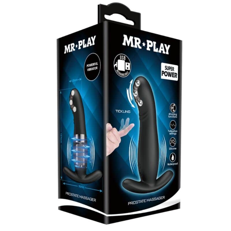 MR PLAY - MASAJEADOR DE PROSTATA NEGRO RECARGABLE - Imagen 9