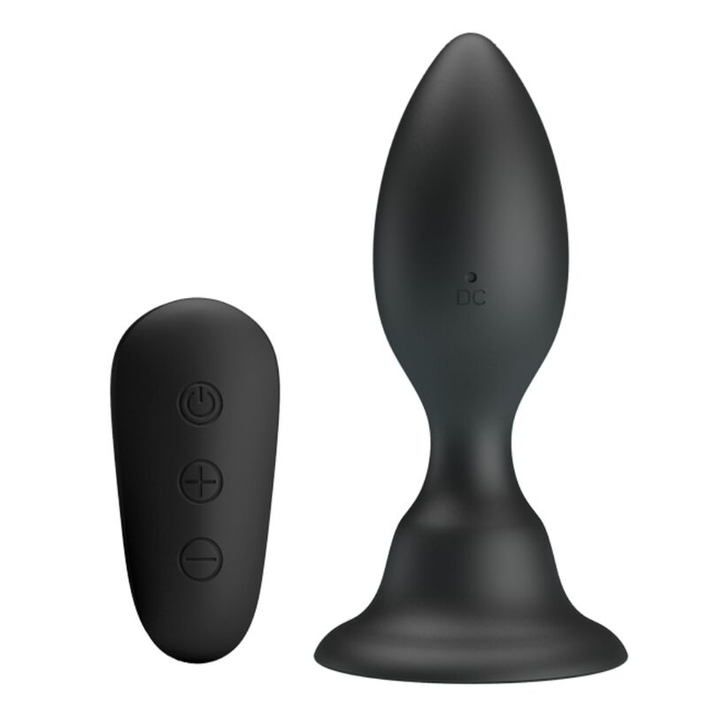 MR PLAY – PLUG ANAL CON VIBRACIÓN NEGRO CONTROL REMOTO