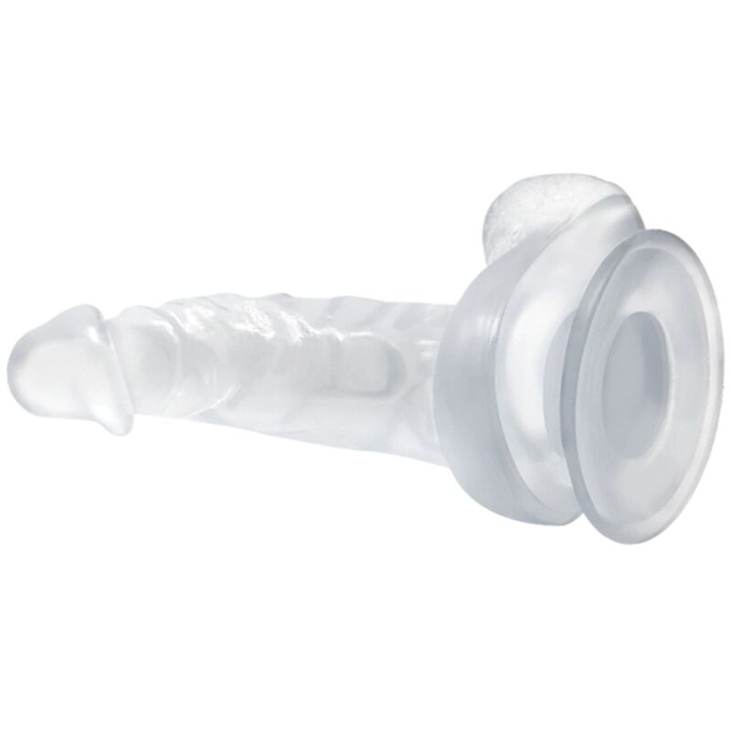 BAILE - DILDO REALÍSTICO CON VENTOSA Y TESTÍCULOS 16.7 CM TRANSPARENTE - Imagen 5