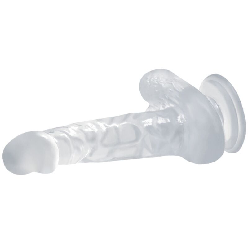 BAILE - DILDO REALÍSTICO CON VENTOSA Y TESTÍCULOS 16.7 CM TRANSPARENTE - Imagen 4