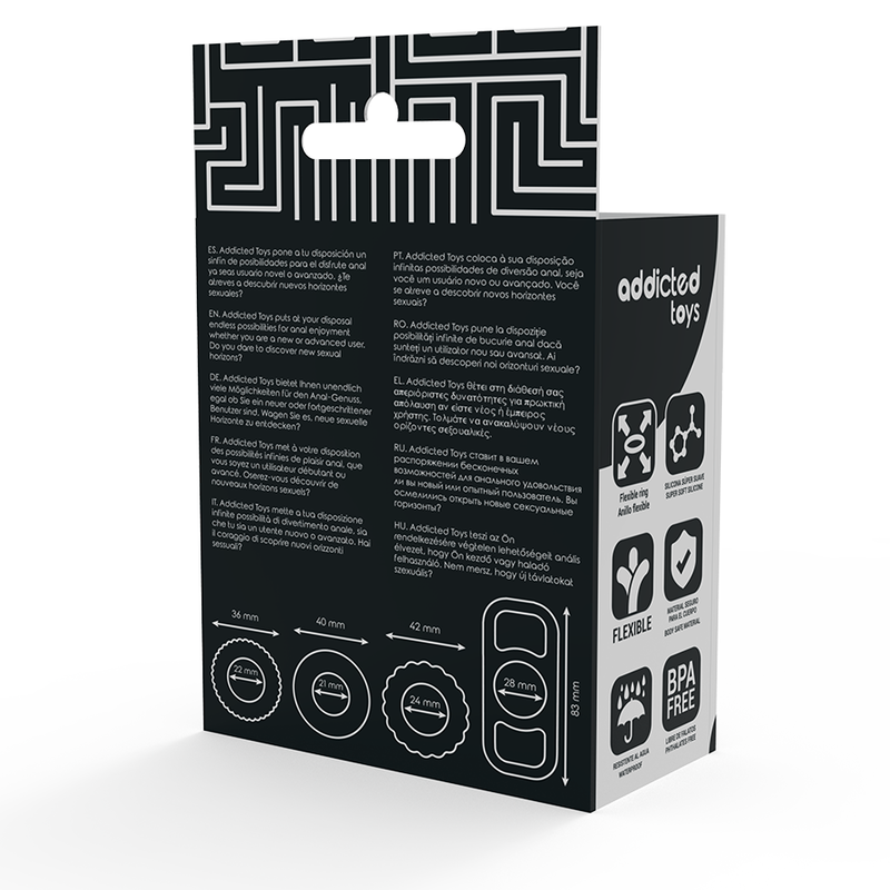 ADDICTED TOYS - SET 4 ANILLOS SILICONA PARA EL PENE - Imagen 7