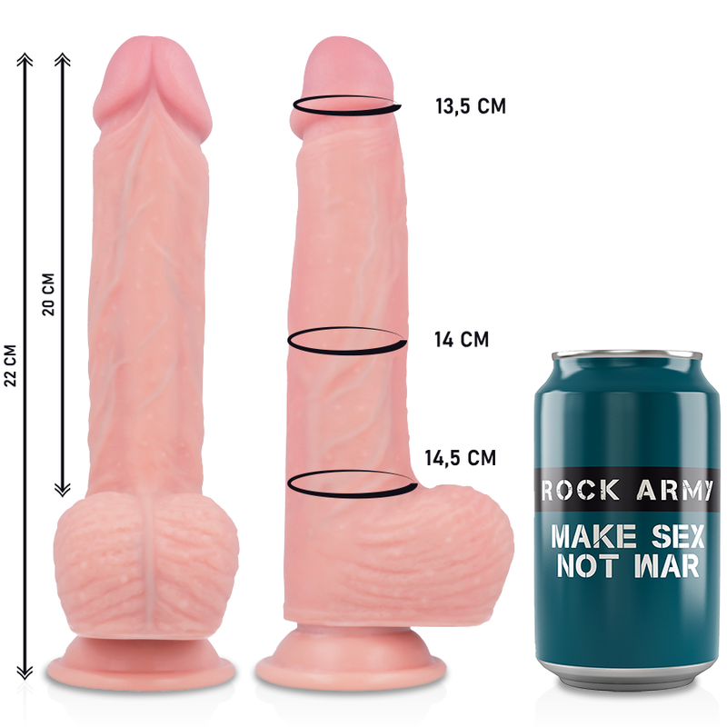 ROCKARMY - ARNÉS + LIQUID SILICONE VIBRADOR CONTROL REMOTO PREMIUM APACHE 20.5 CM -O- 4.62 CM - Imagen 6