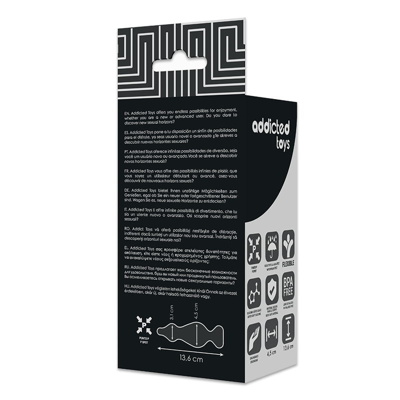 ADDICTED TOYS - ANAL SEXUAL PLUG 13.6 CM NEGRO - Imagen 5