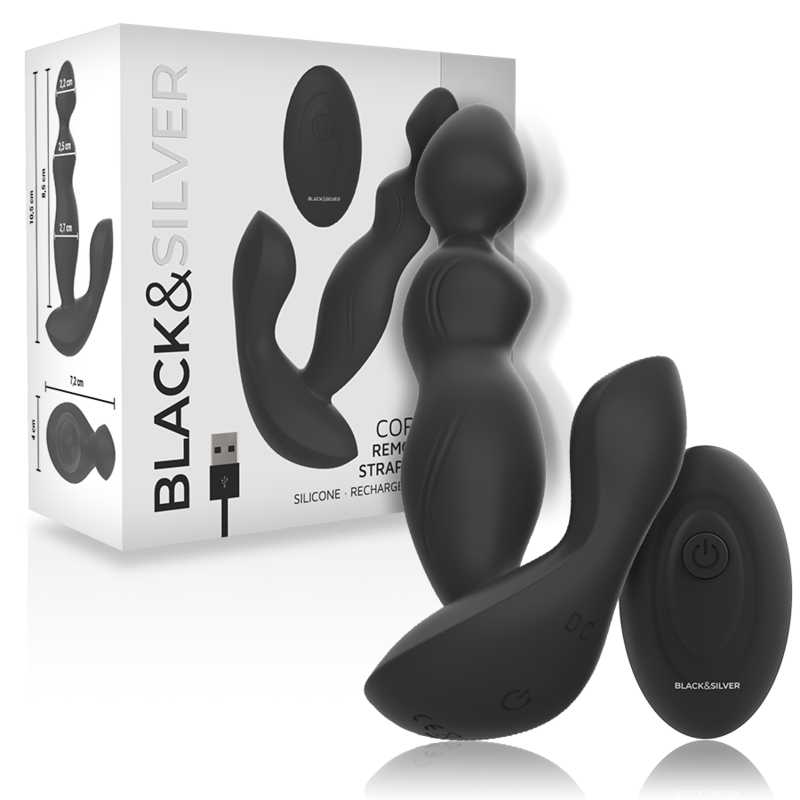 BLACK&SILVER – CORA PLUG PROSTÁTICO SILICONA CONTROL REMOTO
