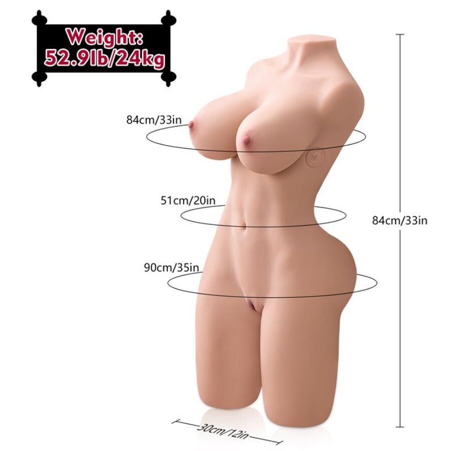 XISE – ERICA THRUSTING TORSO REALÍSTICO CON VIBRACIÓN FEMENINO 84 CM