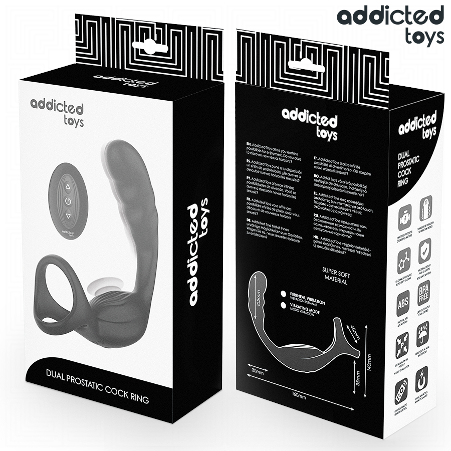 ADDICTED TOYS - ANILLO DOBLE VIBRADOR PROSTÁTICO CONTROL REMOTO - Imagen 7