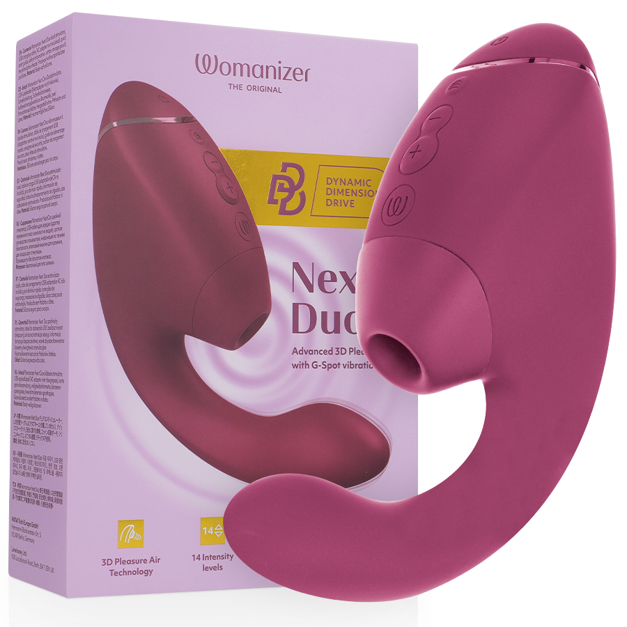 WOMANIZER – DUO NEXT ESTIMULADOR VIBRADOR DUAL CLÍTORIS & PUNTO·G ROSA