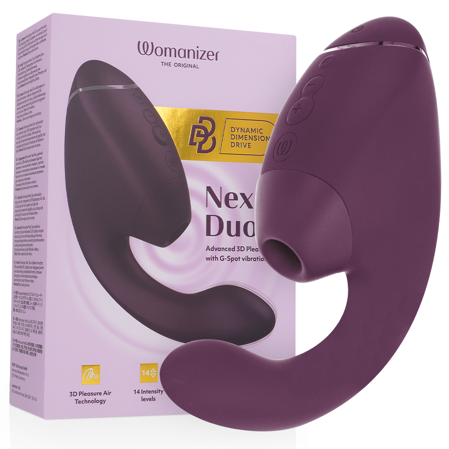 WOMANIZER – DUO NEXT ESTIMULADOR VIBRADOR DUAL CLÍTORIS & PUNTO·G MORADO