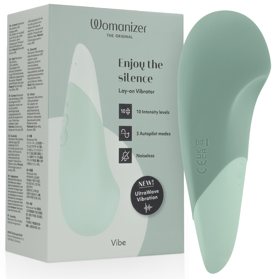 WOMANIZER – VIBE VIBRADOR LAY-ON SILENCIOSO VERDE CLARO