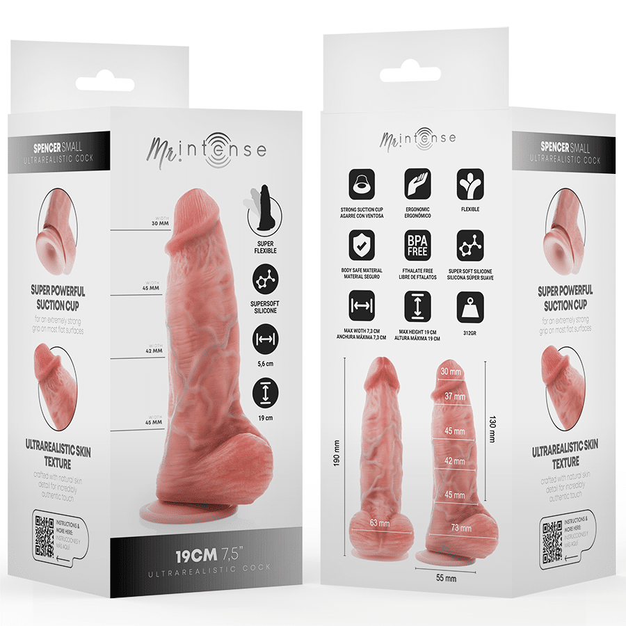 MR INTENSE - SPENCER SMALL PENE ULTRARREALÍSTICO CON TESTÍCULOS 19 CM - Imagen 6