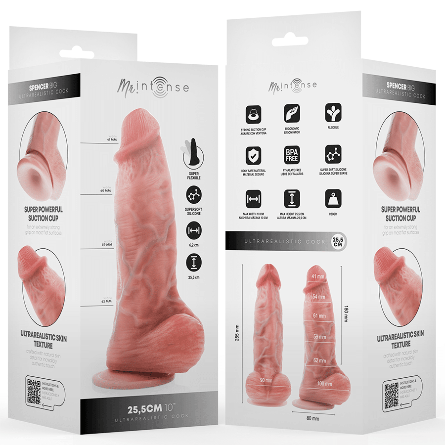 MR INTENSE - SPENCER BIG PENE ULTRARREALÍSTICO CON TESTÍCULOS 25,5 CM - Imagen 6