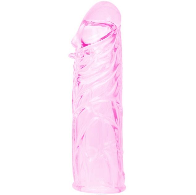 BAILE – FUNDA ROSA PENE SILICONA ESTIMULANTE 13 CM