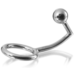 METAL HARD – COCK RING ANILLO CON GANCHO INTRUDER ANAL 40MM