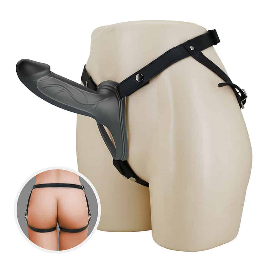 PRETTY LOVE - LANDON STRAP-ON CON VIBRACIÓN NEGRO - Imagen 6