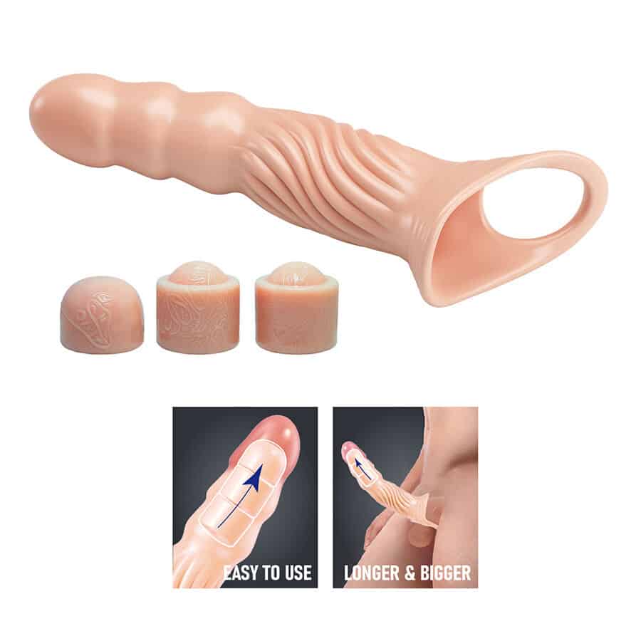 PRETTY LOVE - FUNDA PARA PENE TEXTURIZADA CON EXTENSORES