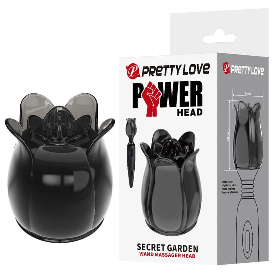 Pretty Love – Secret Garden Cabezal Masajeador Negro