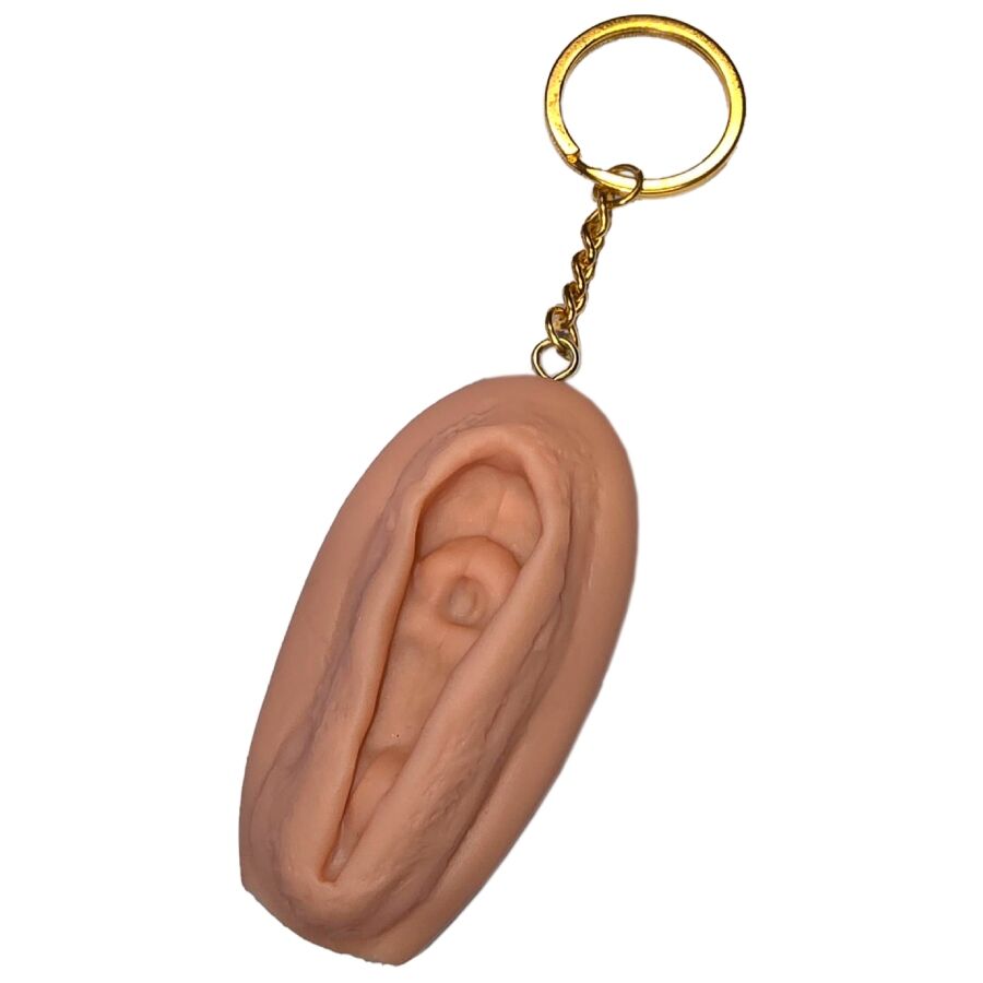 Diablo Picante – Llavero De Vagina Tono Claro