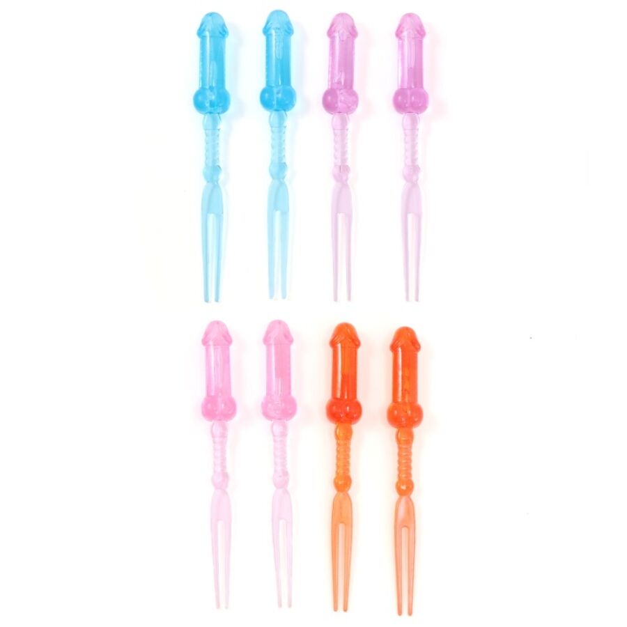 Diablo Picante – Pinchos De Pene De Colores 8 Unidades