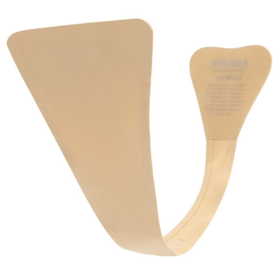 Tanga adhesivo beige BYE BRA desplegado en forma de tira ancha