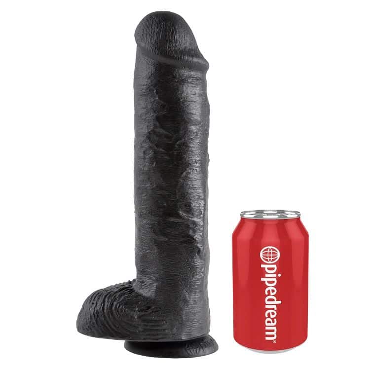 KING COCK - 11 PENE REALISTICO NEGRO 28 CM - Imagen 4