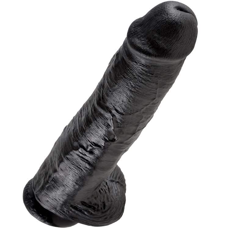 KING COCK - 11 PENE REALISTICO NEGRO 28 CM - Imagen 5