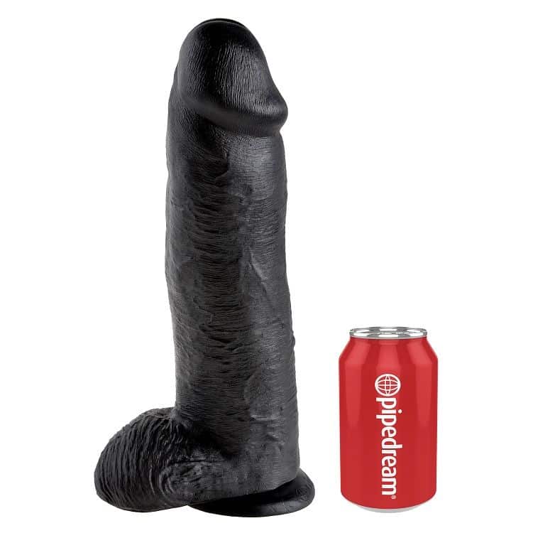 KING COCK - 12 PENE REALISTICO NEGRO 30.48 CM - Imagen 5