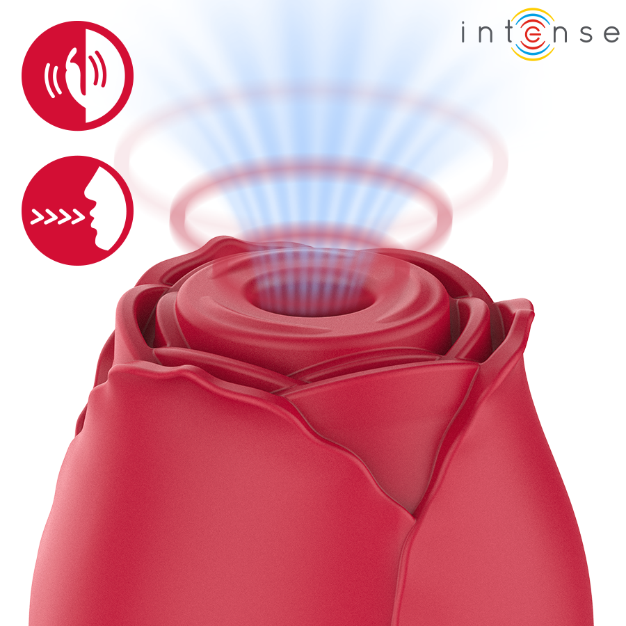 INTENSE - CAMELLIA ROSA SUCCIONADOR DE CLÍTORIS POR ONDAS BURDEOS - Imagen 6