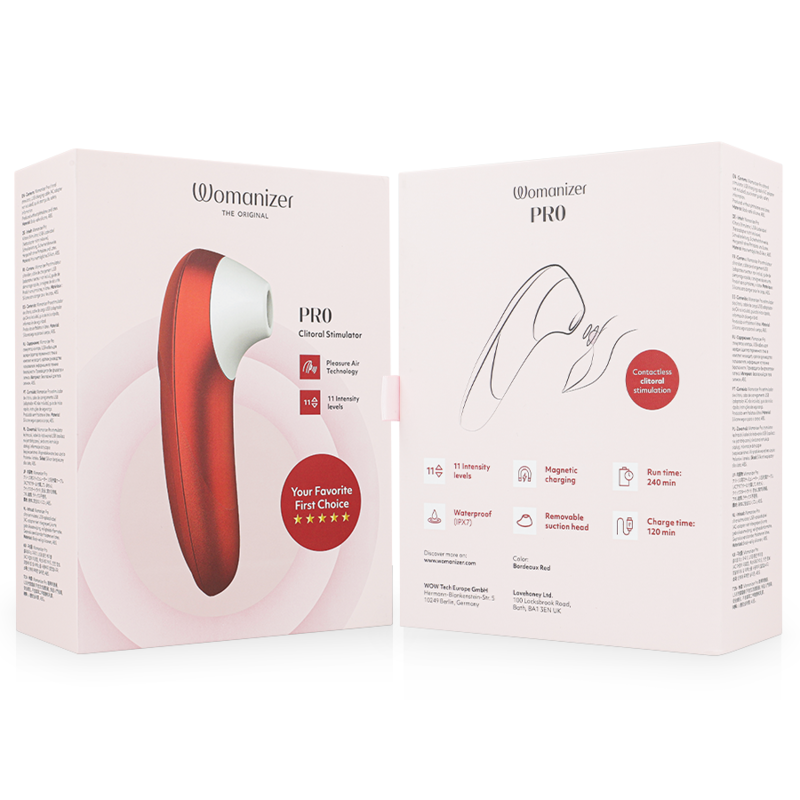 WOMANIZER - PRO VIBRANT ESTIMULADOR DE CLÍTORIS BURDEOS - Imagen 4