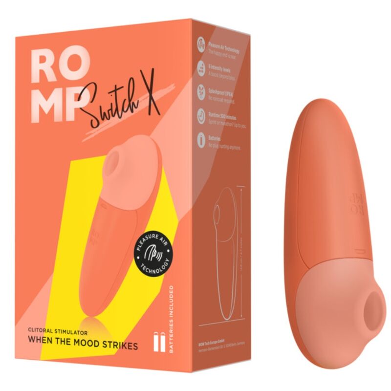 ROMP - SWITCH X ESTIMULADOR DE CLÍTORIS 6 NIVELES NARANJA - Imagen 10