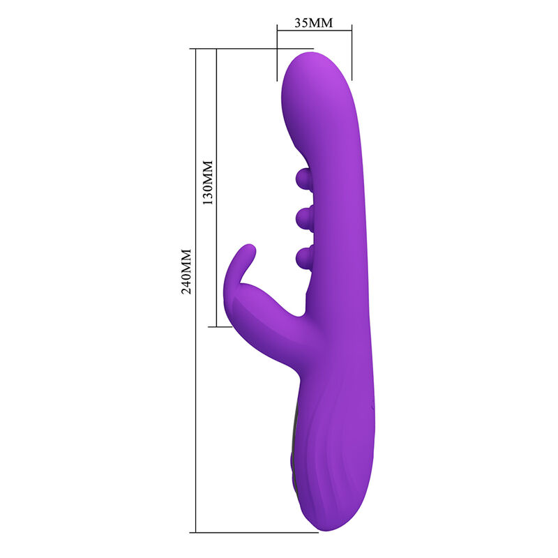 PRETTY LOVE - SABIEN VIBRADOR RABBIT CON ESTIMULACIÓN POR GOLPETEOS Y LED MORADO - Imagen 7