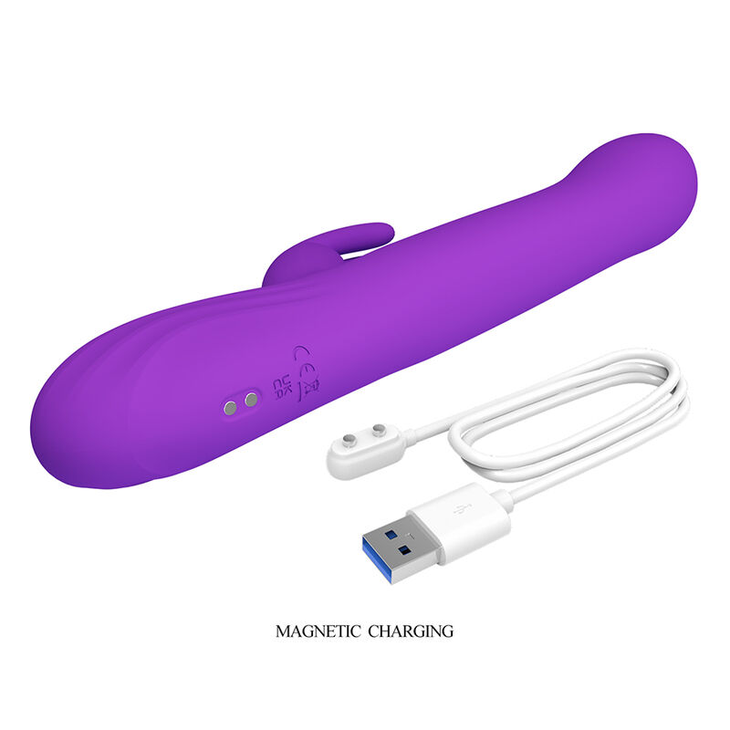 PRETTY LOVE - SABIEN VIBRADOR RABBIT CON ESTIMULACIÓN POR GOLPETEOS Y LED MORADO - Imagen 9