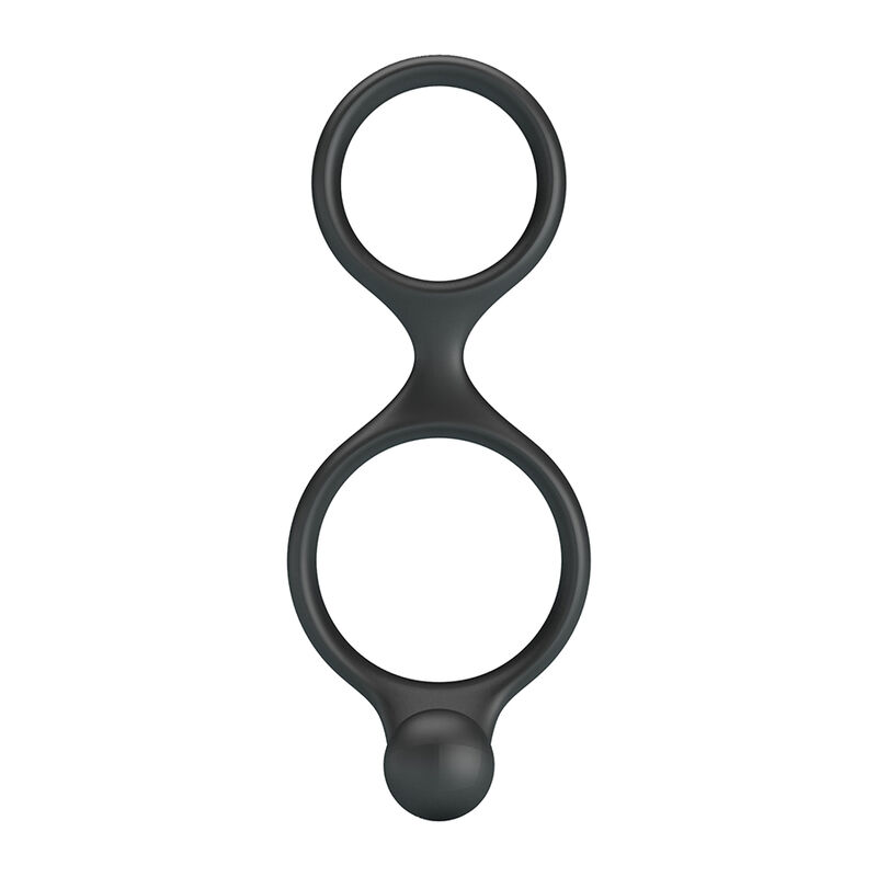CRAZY BULL - FLORIAN ANILLO DOBLE PARA PENE Y TESTÍCULOS SILICONA NEGRO - Imagen 5