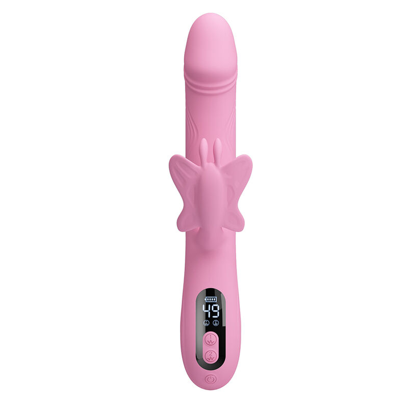 PRETTY LOVE - BELLA VIBRADOR RABBIT CON ESTIMULACIÓN MARIPOSA Y LED ROSA