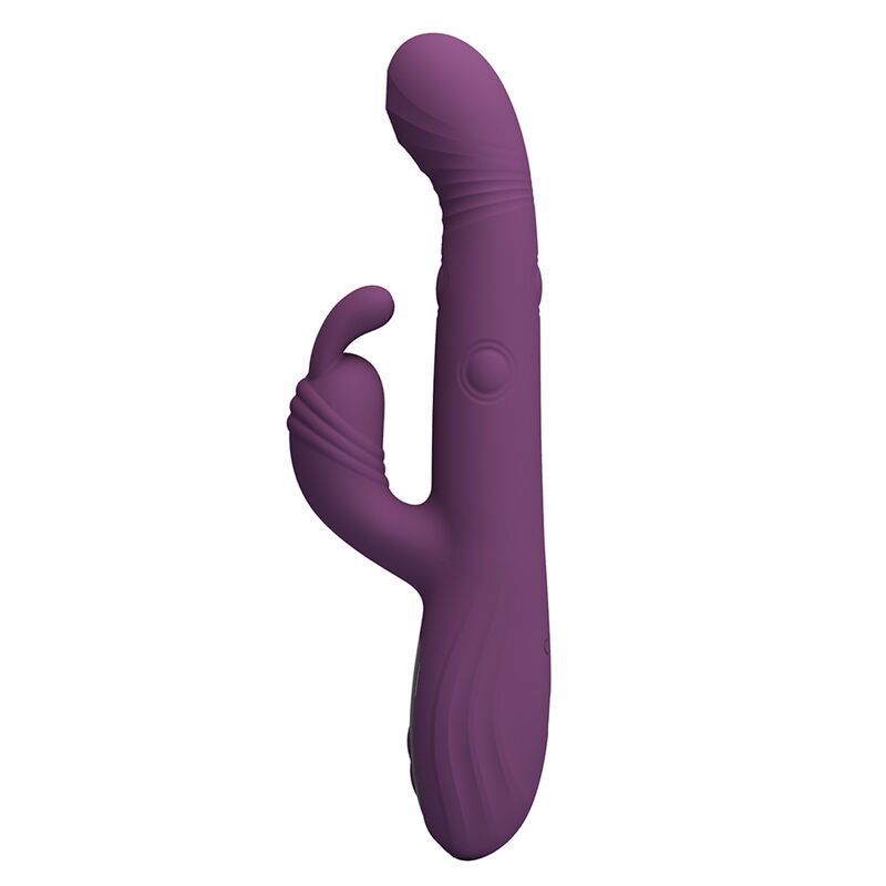 PRETTY LOVE - DEE VIBRADOR RABBIT MULTIFUNCIÓN OSCILANTE Y PERCUTOR MORADO - Imagen 6