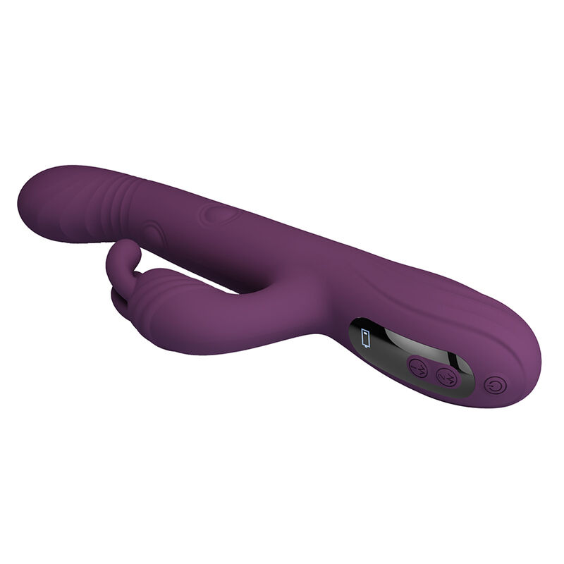 PRETTY LOVE - DEE VIBRADOR RABBIT MULTIFUNCIÓN OSCILANTE Y PERCUTOR MORADO - Imagen 7