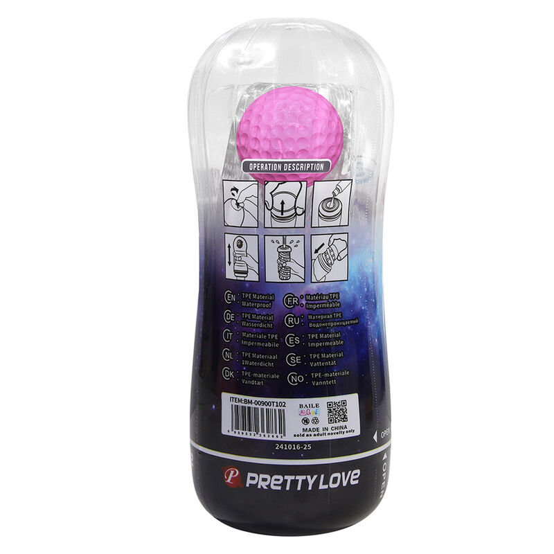 PRETTY LOVE - MASTURBADOR CUP 360º TEXTURIZADO TRANSPARENTE - Imagen 6