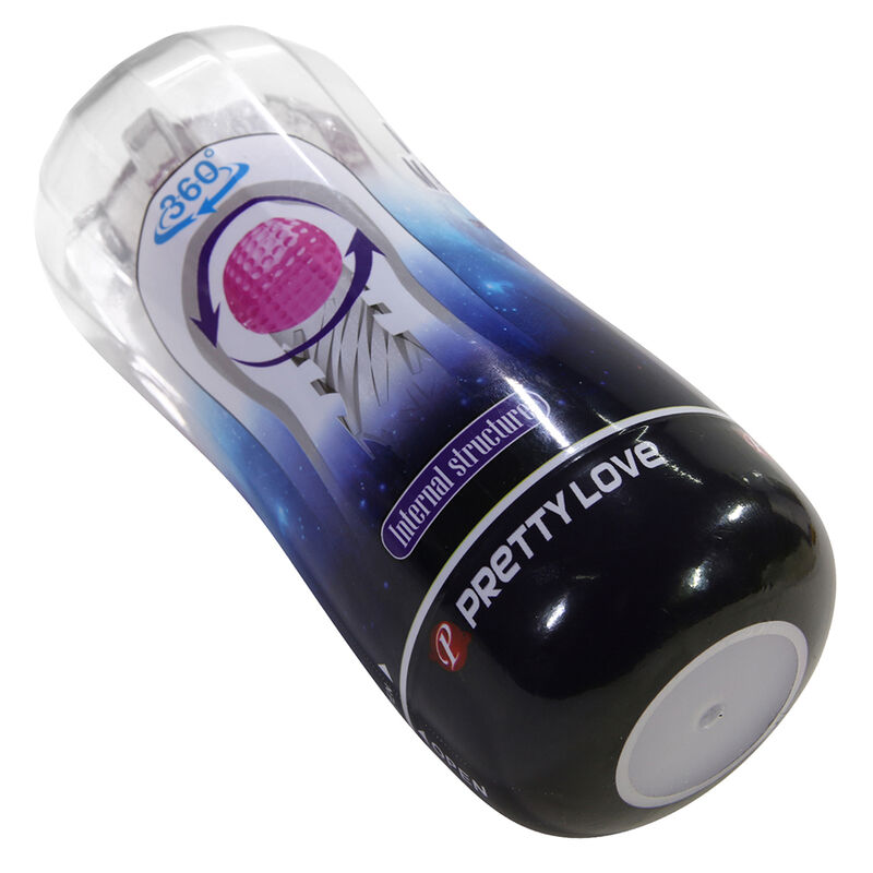 PRETTY LOVE - MASTURBADOR CUP 360º TEXTURIZADO TRANSPARENTE - Imagen 7