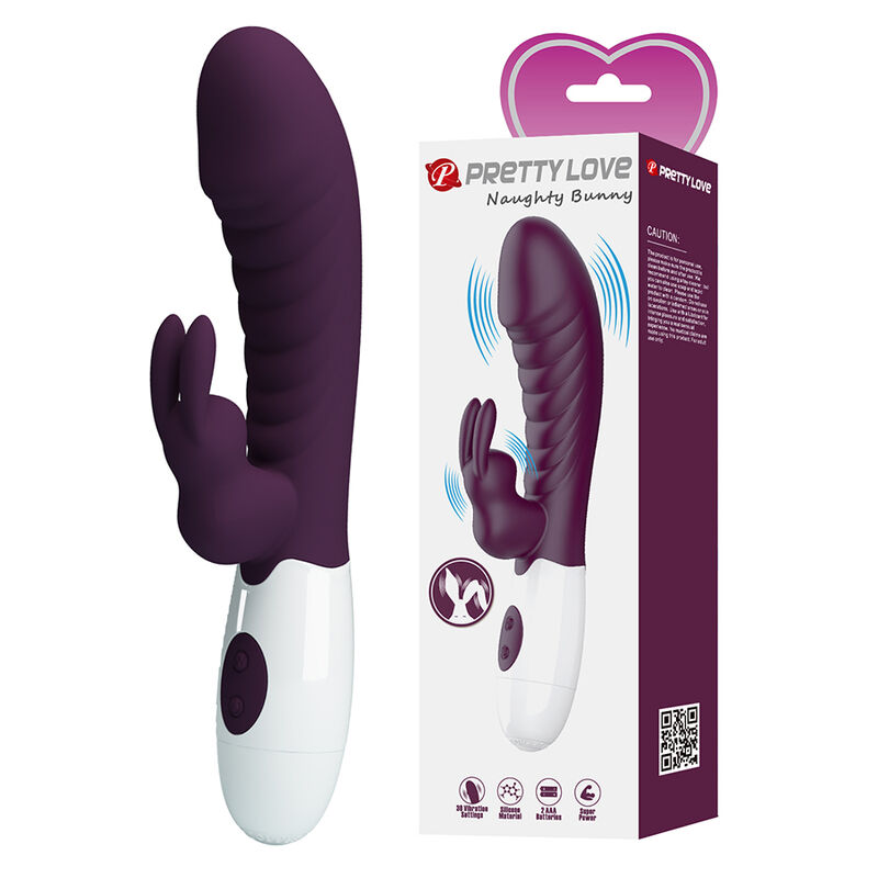 PRETTY LOVE - NAUGHTY BUNNY VIBRADOR RABBIT 30 FUNCIONES MORADO - Imagen 11