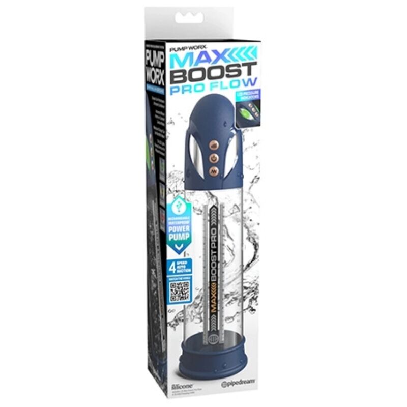 PUMP WORX - BOMBA DE VACÍO MAX BOOST PRO FLOW AZUL 30.6 CM - Imagen 3