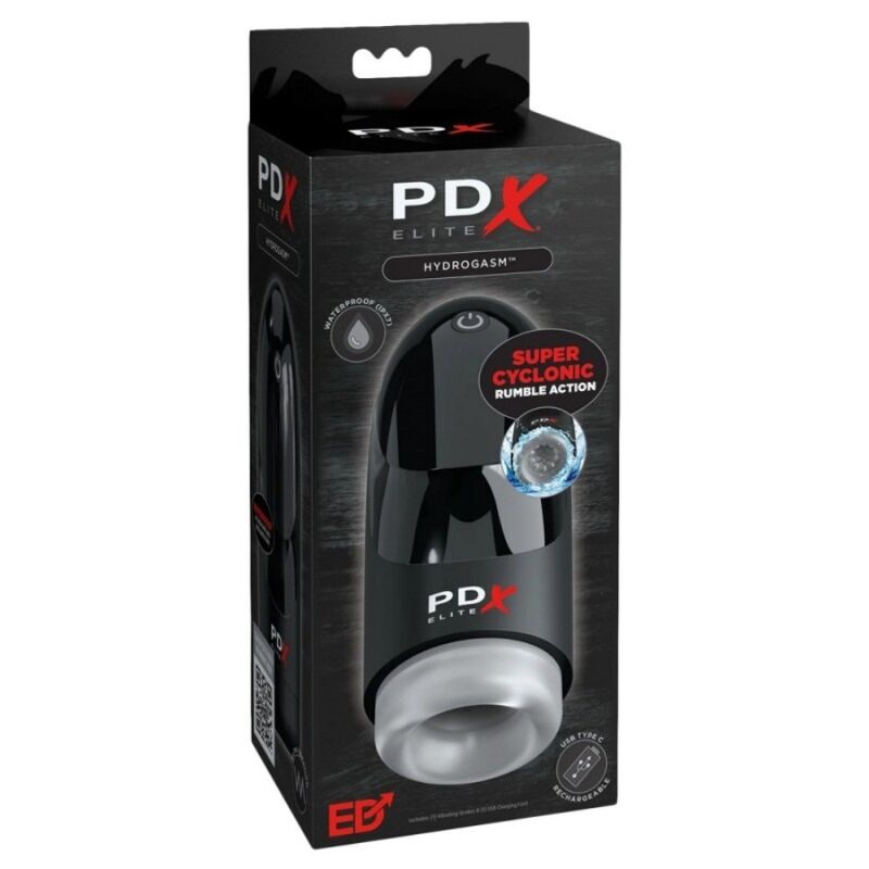 PDX ELITE - MASTURBADOR HYDROGASM CON VIBRACIÓN CICLÓNICA 20 CM - Imagen 3