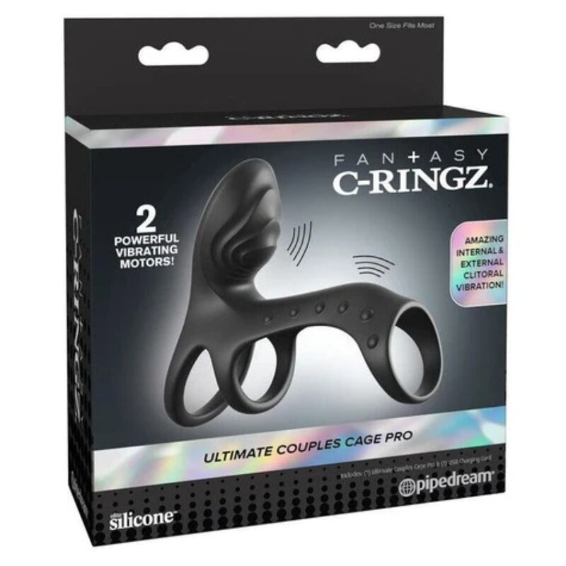 FANTASY C-RINGZ - ANILLO VIBRADOR PARA PAREJAS ULTIMATE COUPLES CAGE PRO 19.5 CM - Imagen 3