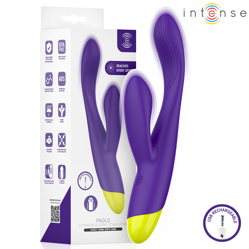 Intense – Paolo Estimulador Rabbit Recargable Para Punto G Y Clítoris