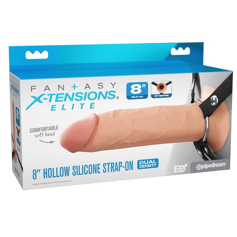FANTASY X-TENSIONS ELITE - ARNÉS CON DILDO HUECO DE SILICONA 20,3 CM - Imagen 2