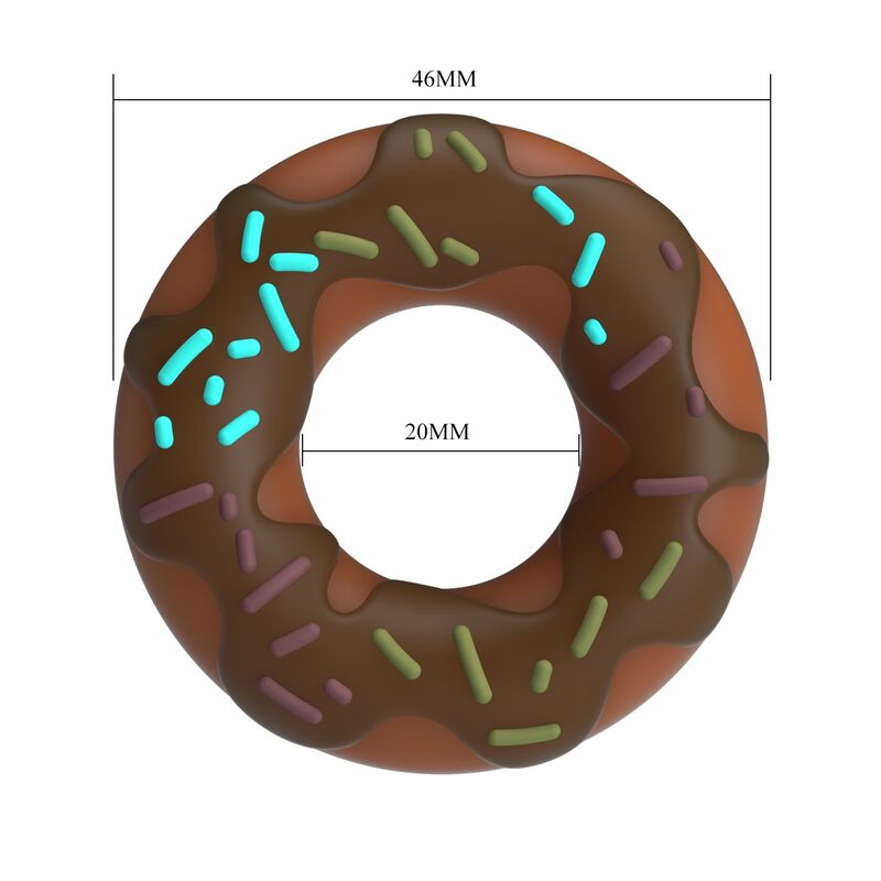 PRETTY LOVE - ANILLO PARA PENE SUPER DONUT MARRÓN - Imagen 2